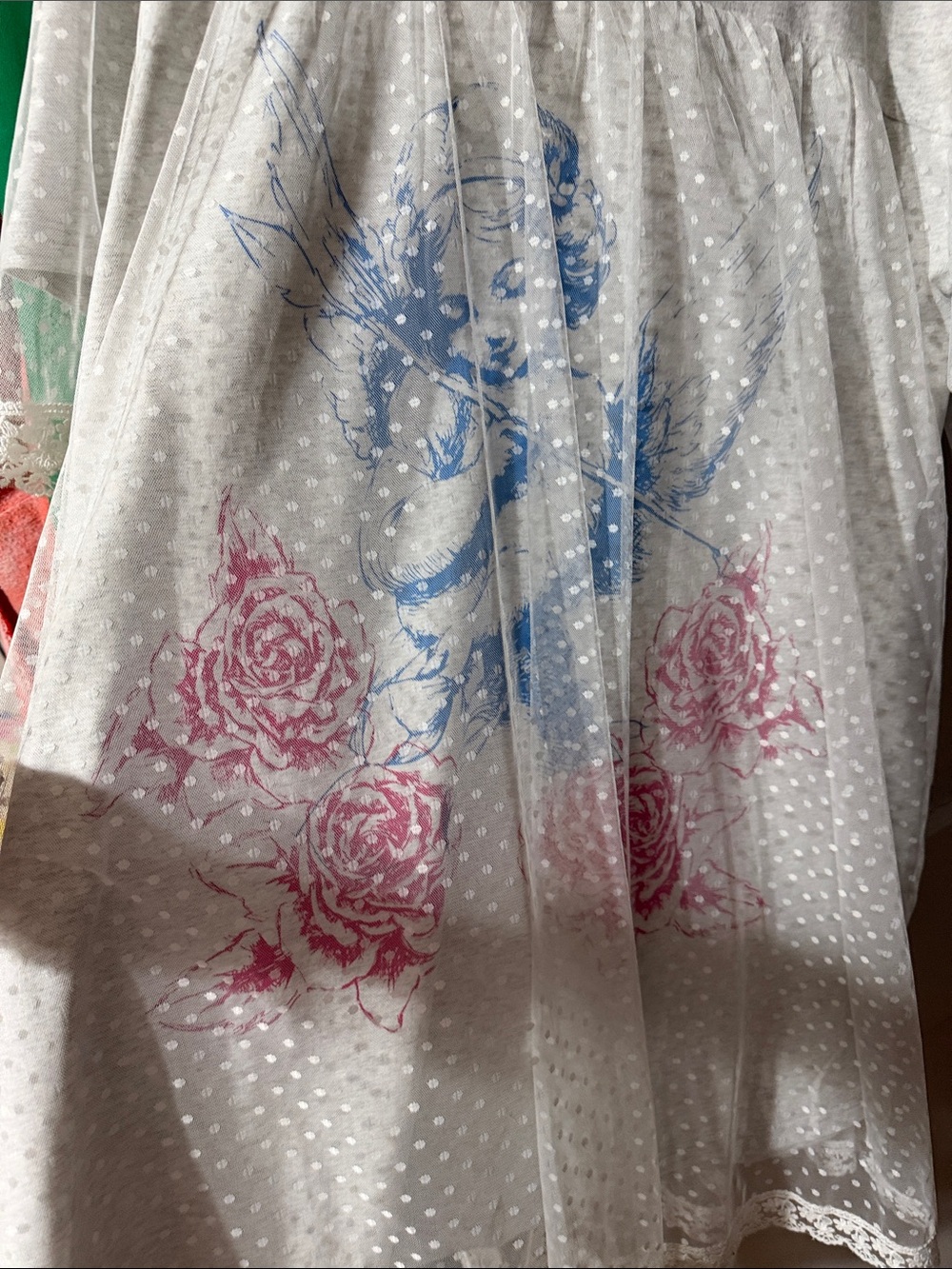 Davi & Dani tshirts dress with lace  overlay